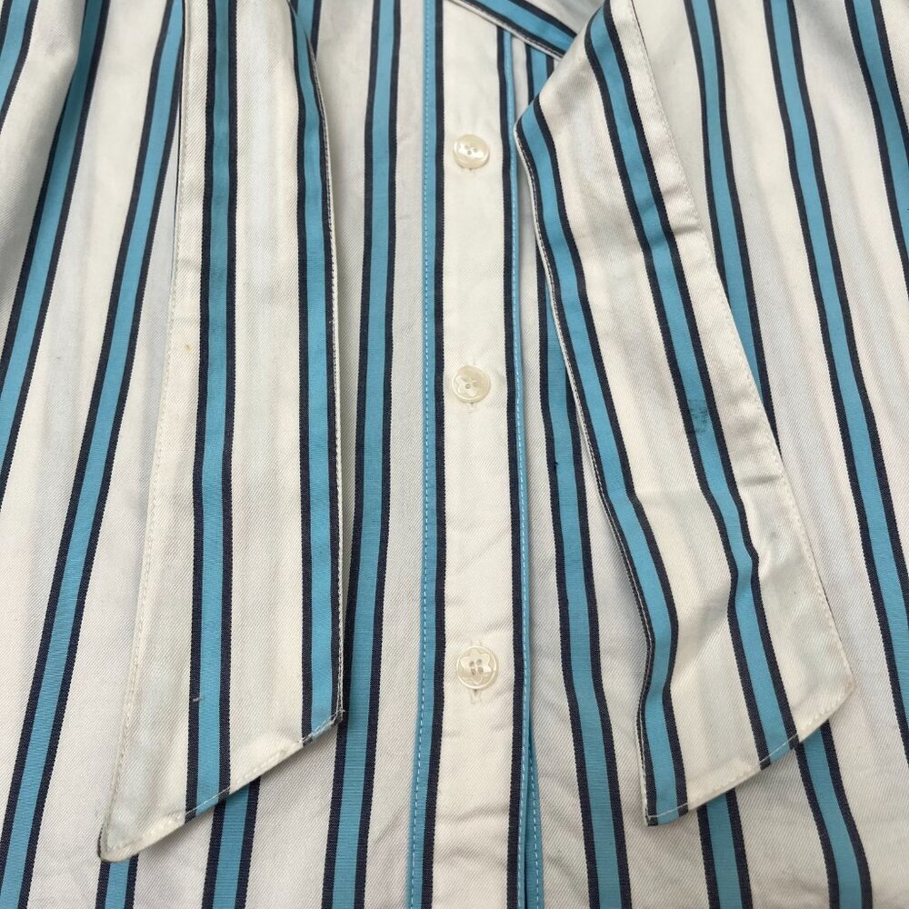 Draper James Blue and White Striped Midi Shirt Dress - Picture 12 of 16